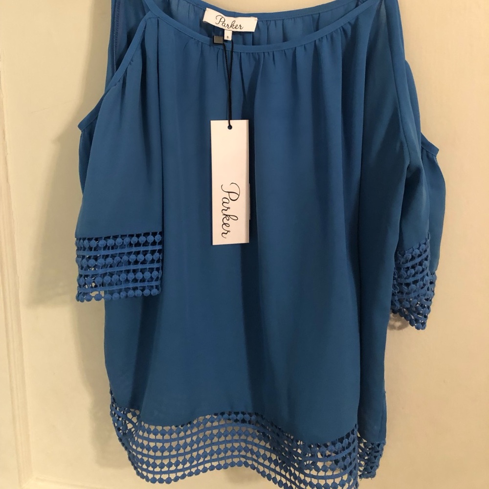 Parker Blue Blouse NWT